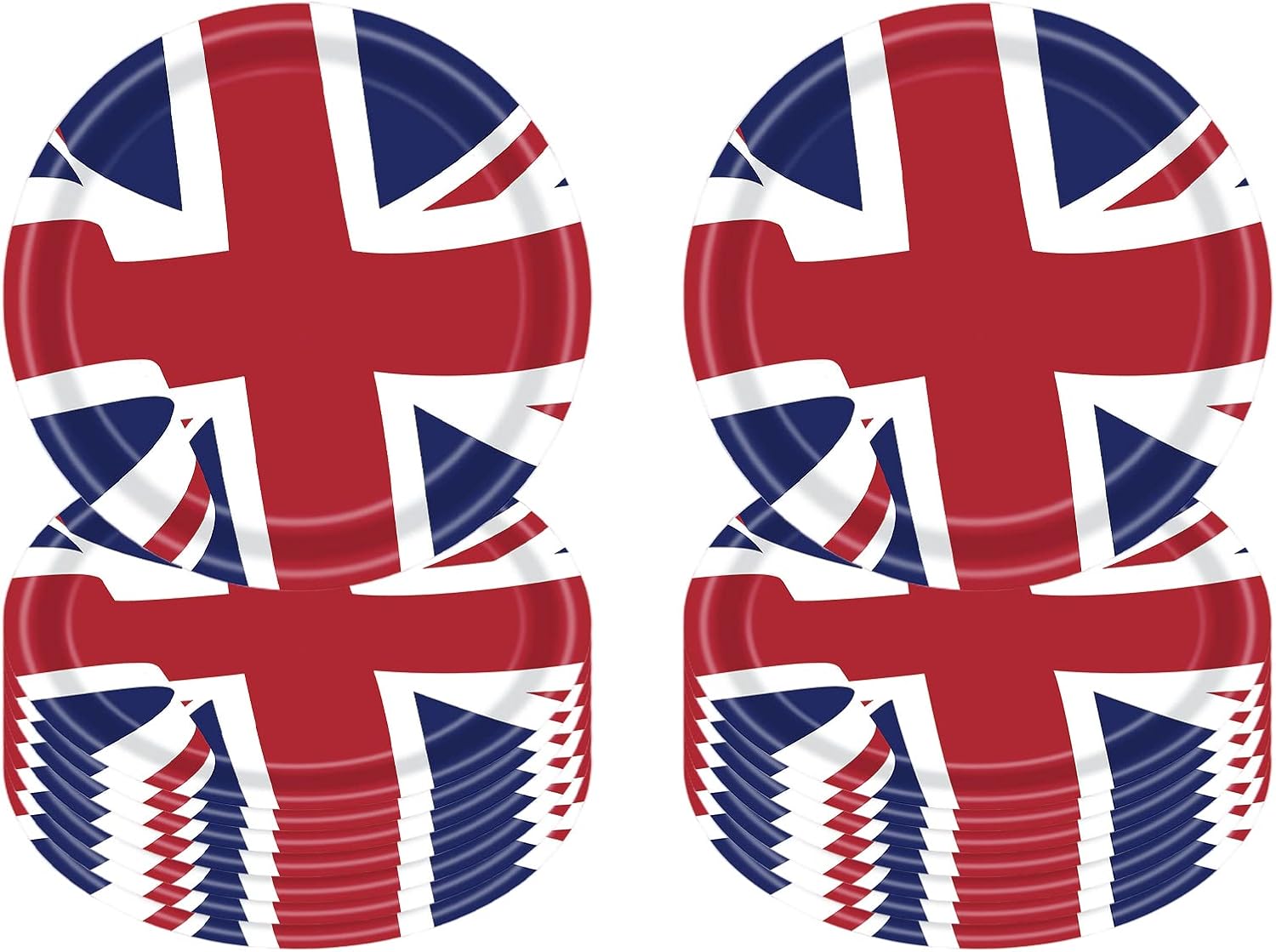 Union Jack Paper Plates for King Charles III Coronation Decorations