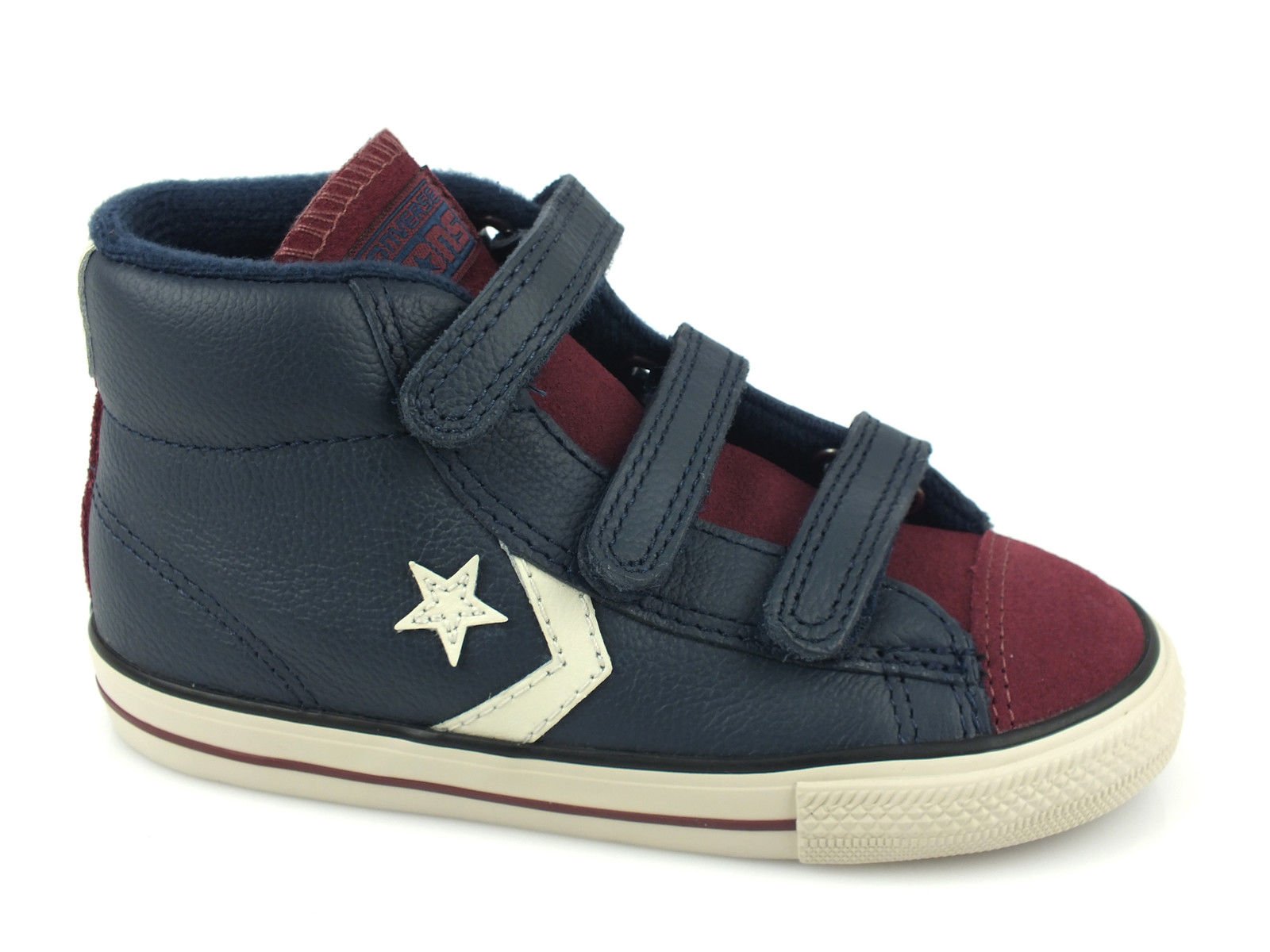 Converse Star Player Ev sneakers bambino strap PELLE DRESS BLUES BLU 750634C