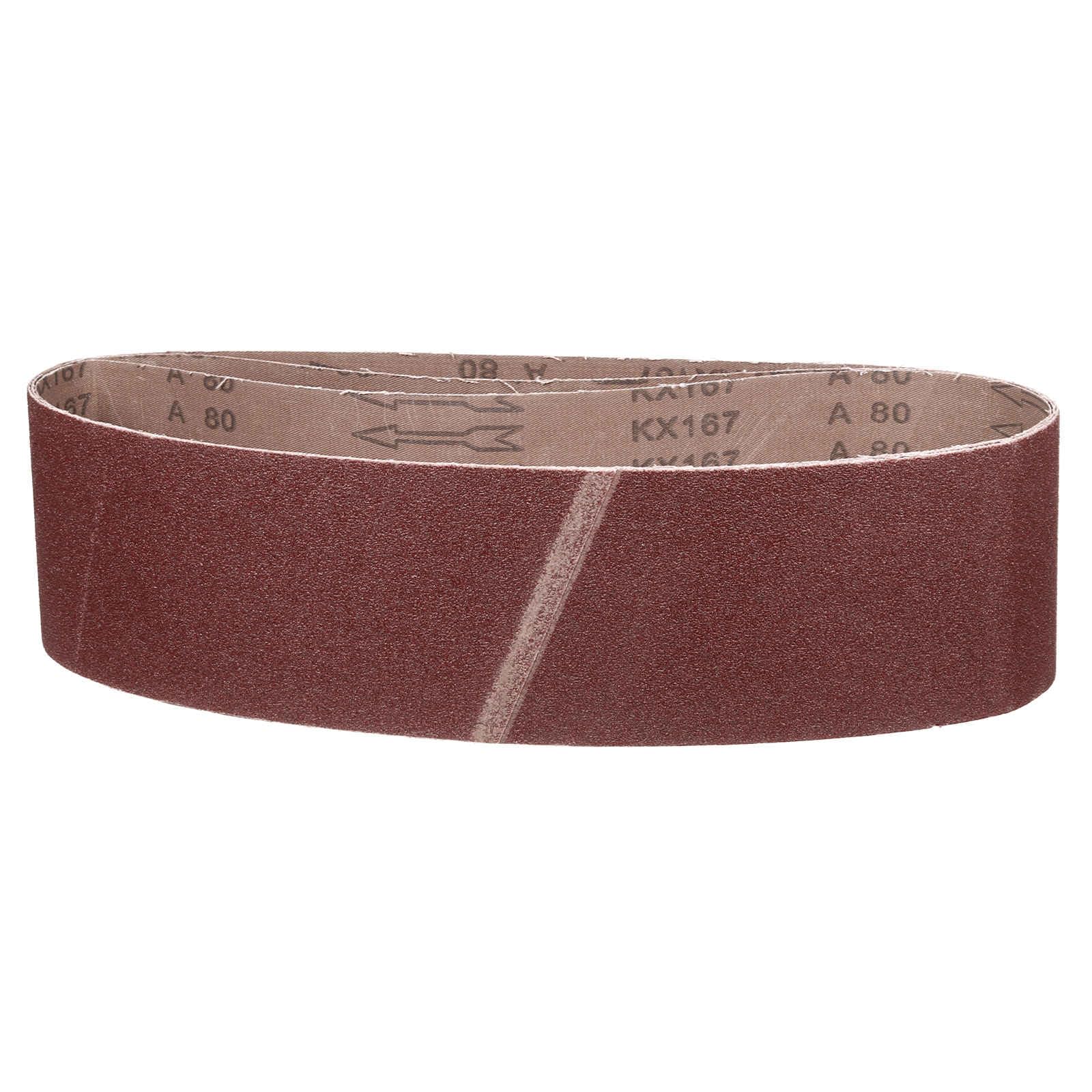 CoCud 100mm x 1334mm Sanding Belt, 3 Pack 80 Grit Aluminum Oxide Knife Sharpener Belts Work Sharpening for Belt Sander Knife Carving Tool Metal Wood Working