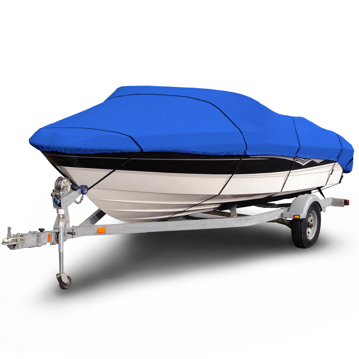 Photo 1 of Budge B-1200-X2 1200 Denier V-Hull Fishing Boat Cover Blue 14'-16' Long (Beam Width Up to 75") Waterproof, Heavy Duty, UV Resistant 14'-16' Long (Beam Width Up to 75") Blue
