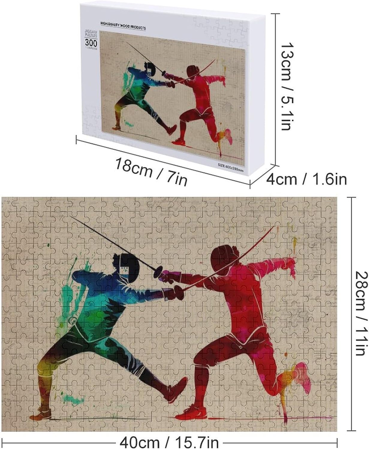 Fencing Sport Jigsaw Puzzles Wooden Jigsaw Puzzles Family Puzzles Adult 500/1000 Piece