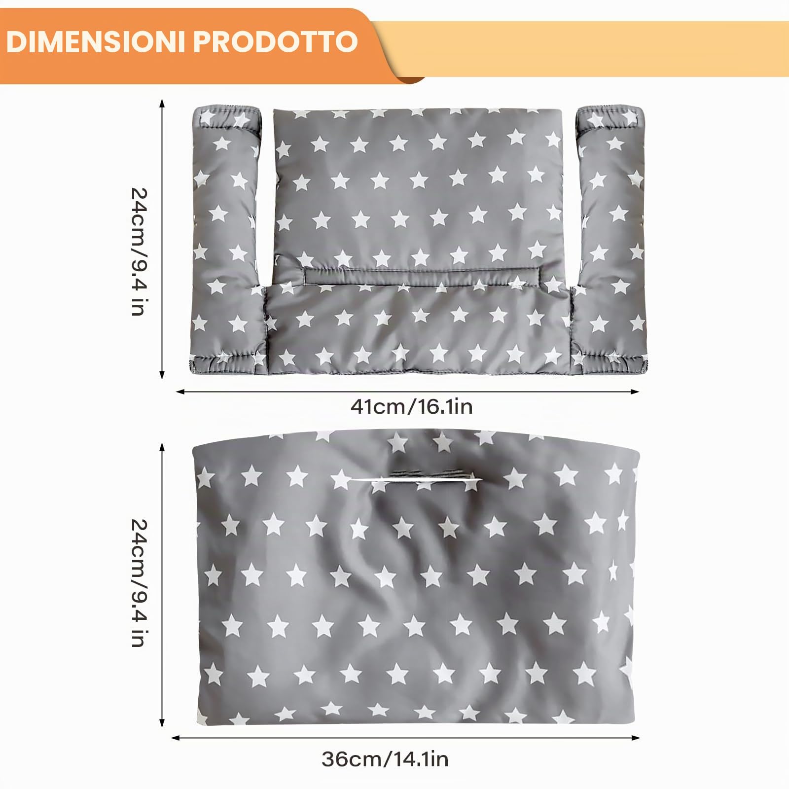 BORDEAG Cuscino per seggiolone Stokke Tripp Trapp, seduta con grafica carina, cuscino per seggiolone, comfort facile da pulire, lavabile in lavatrice (C)