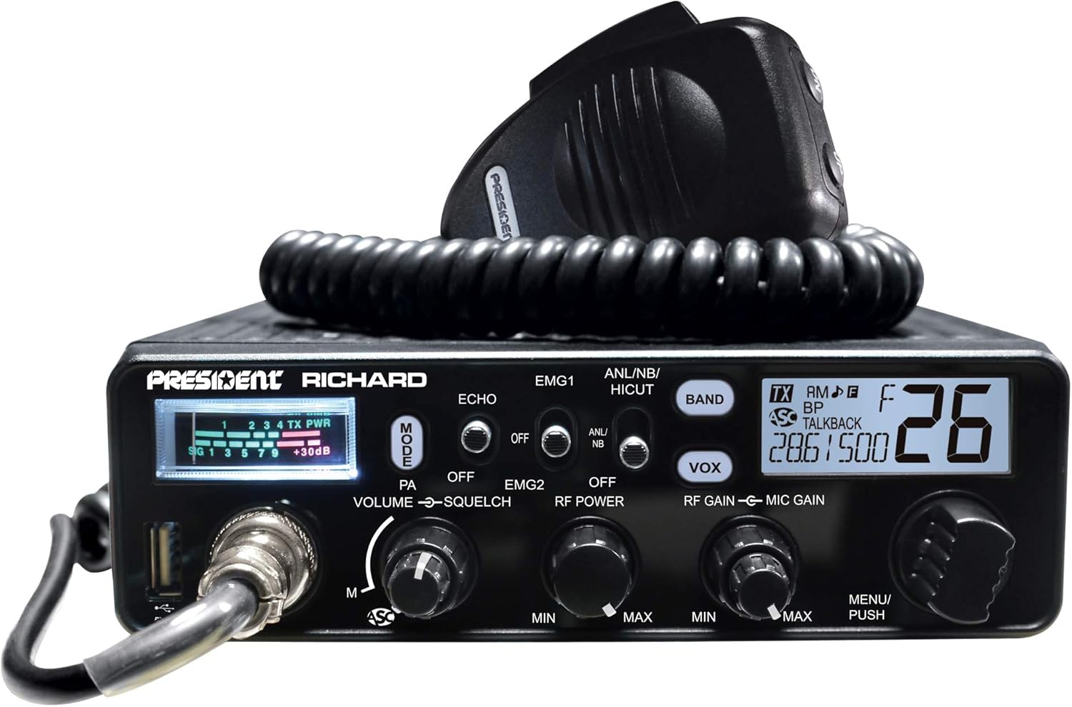 President Richard 10Meter Amateur Radio Service 28 to 29.7MHz