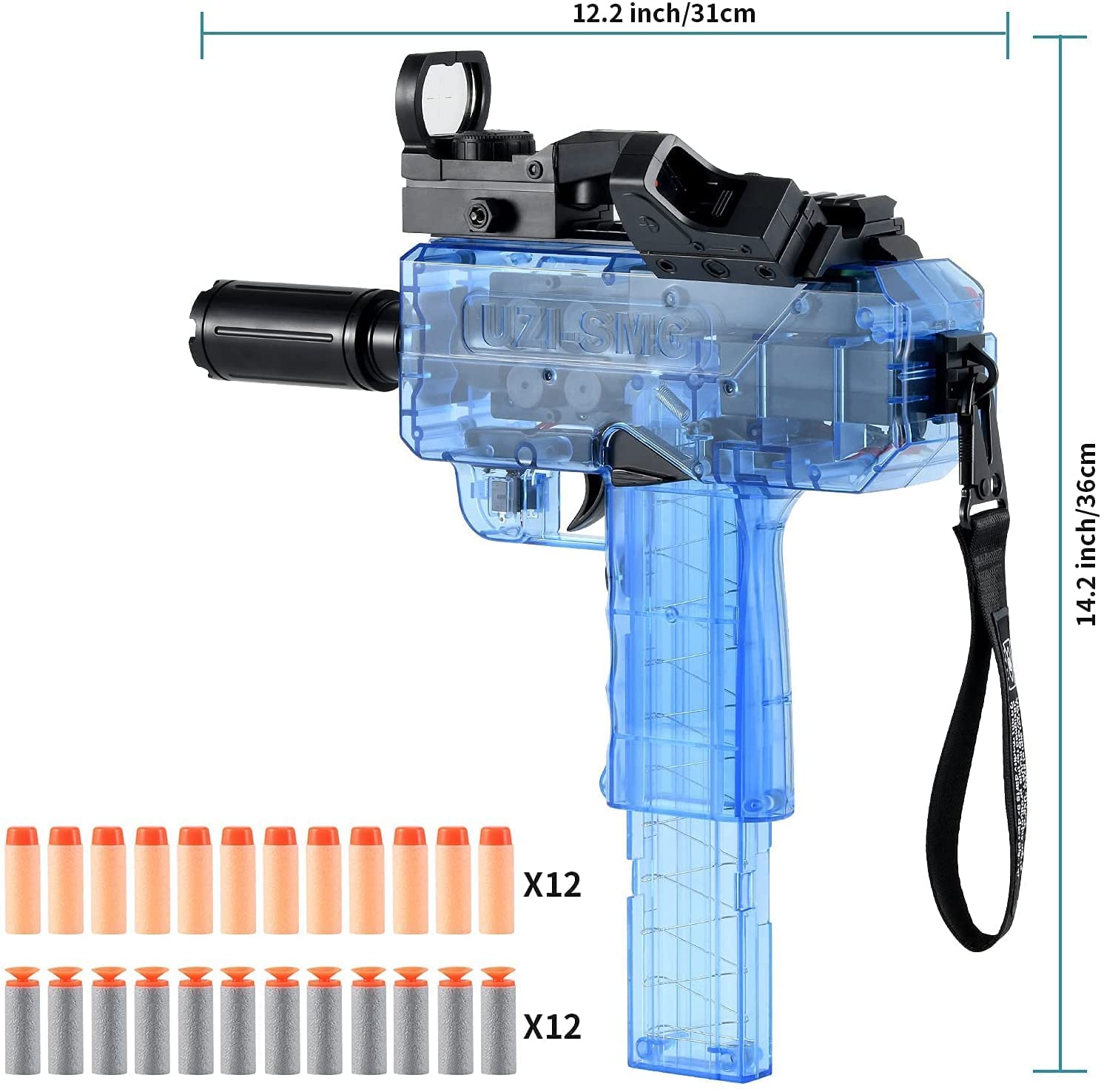 Buy Boniry Airsoft Uzi SMG Nerf Machine Gun Rapid fire Automatic Toy