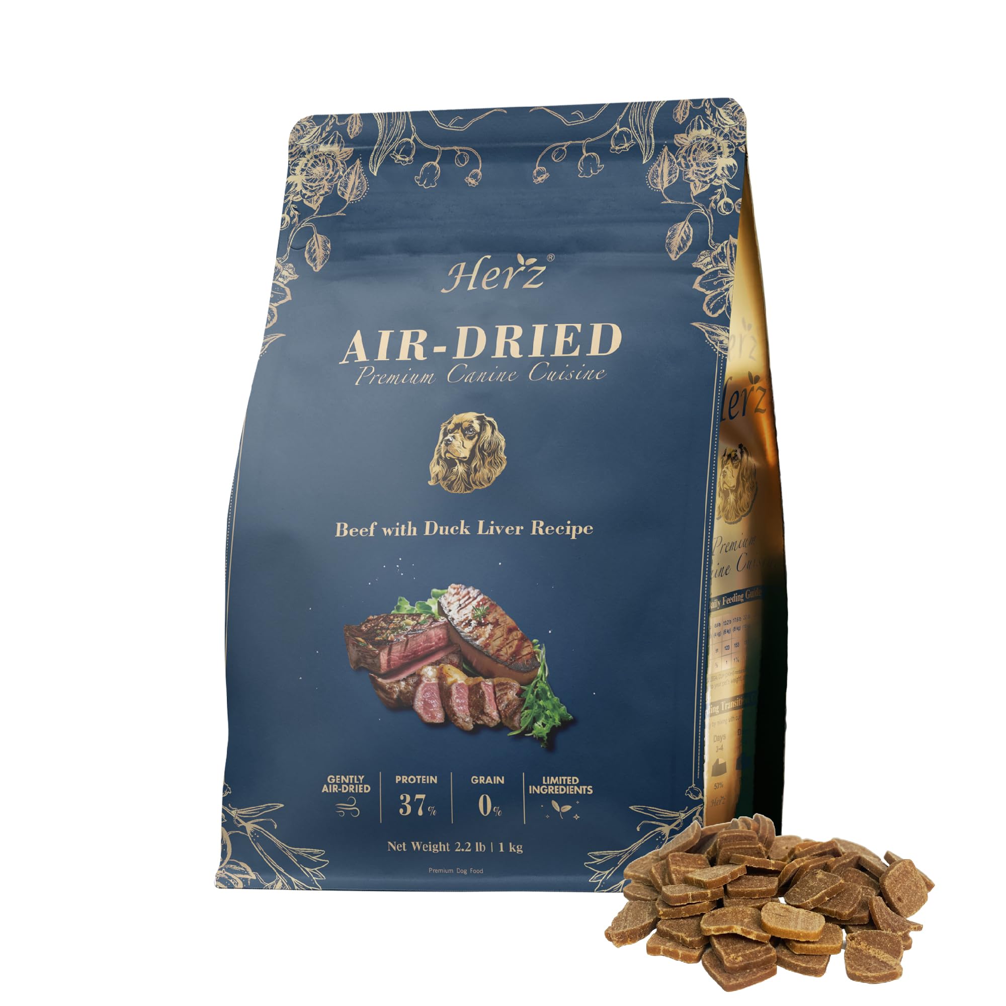 Herz Air-Dried Dog Food Beef & Duck Liver Recipe 2.2 lb