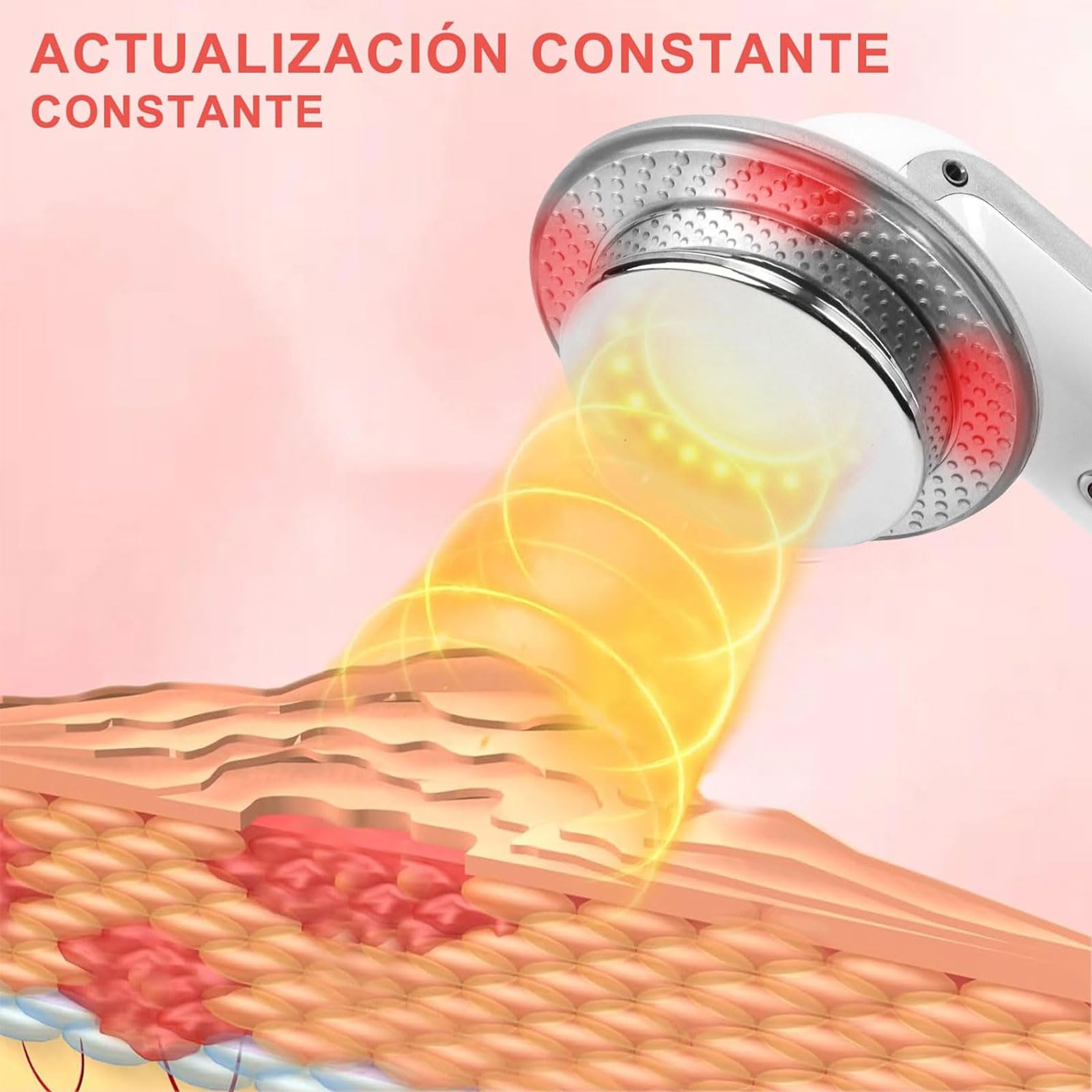 Masajeador Multifuncional, Masajeador Ultrasónico 3 En 1 Terapia Luz Infrarroja EMS Máquina Terapia Ultrasónica Dispositivo Eléctrico para Rostro, Brazos, Cuello, Pies y Cuerpo,A