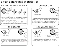Vista 4 de BANVIE Kit de encendido RFID para coche, sistema de botón de arranque de motor sin llave con llave de cuero, protección de arranque de doble capa