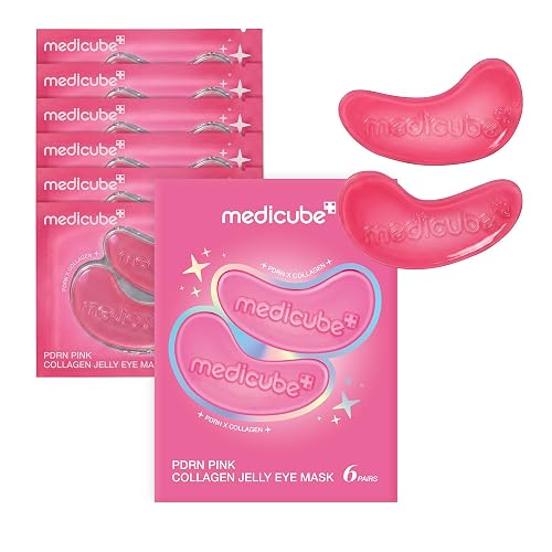 55% off deal for medicube Jelly Eye Mask PDRN Pink Collagen - Hydrogel Eye Patches, 6 Pairs on Amazon