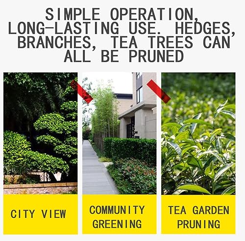 Miniatura 4 de Cortador de setos inalámbrico, cortador de gas de alta potencia de 24 pulgadas y 26 cc, 7500 rpm, cuchilla lateral de doble acción, recortadora de