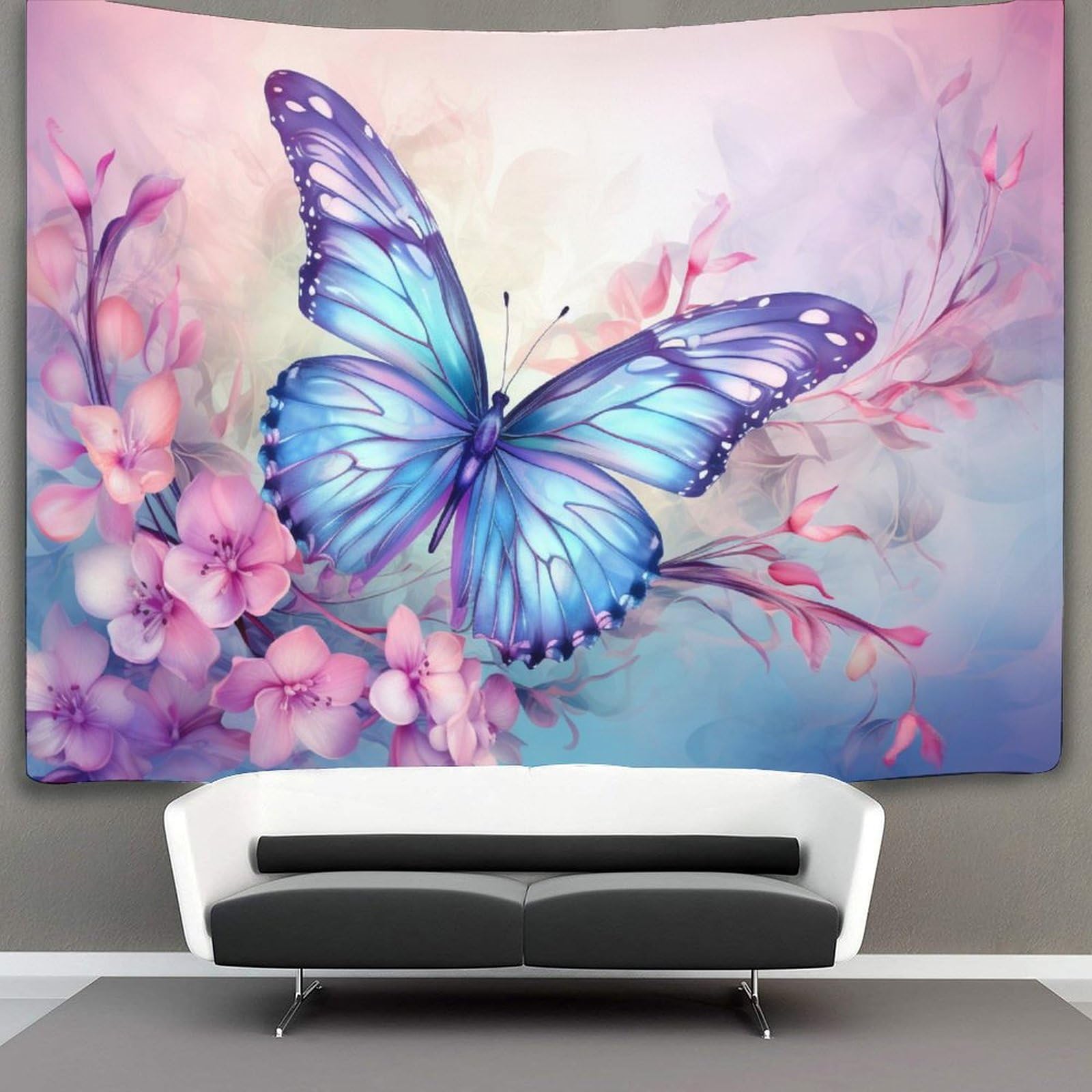 kaiyun Butterfly Tapestry Bedroom Aesthetic Indie Wall Room Decor Wall Hanging,Wall Art 150cmx200cm