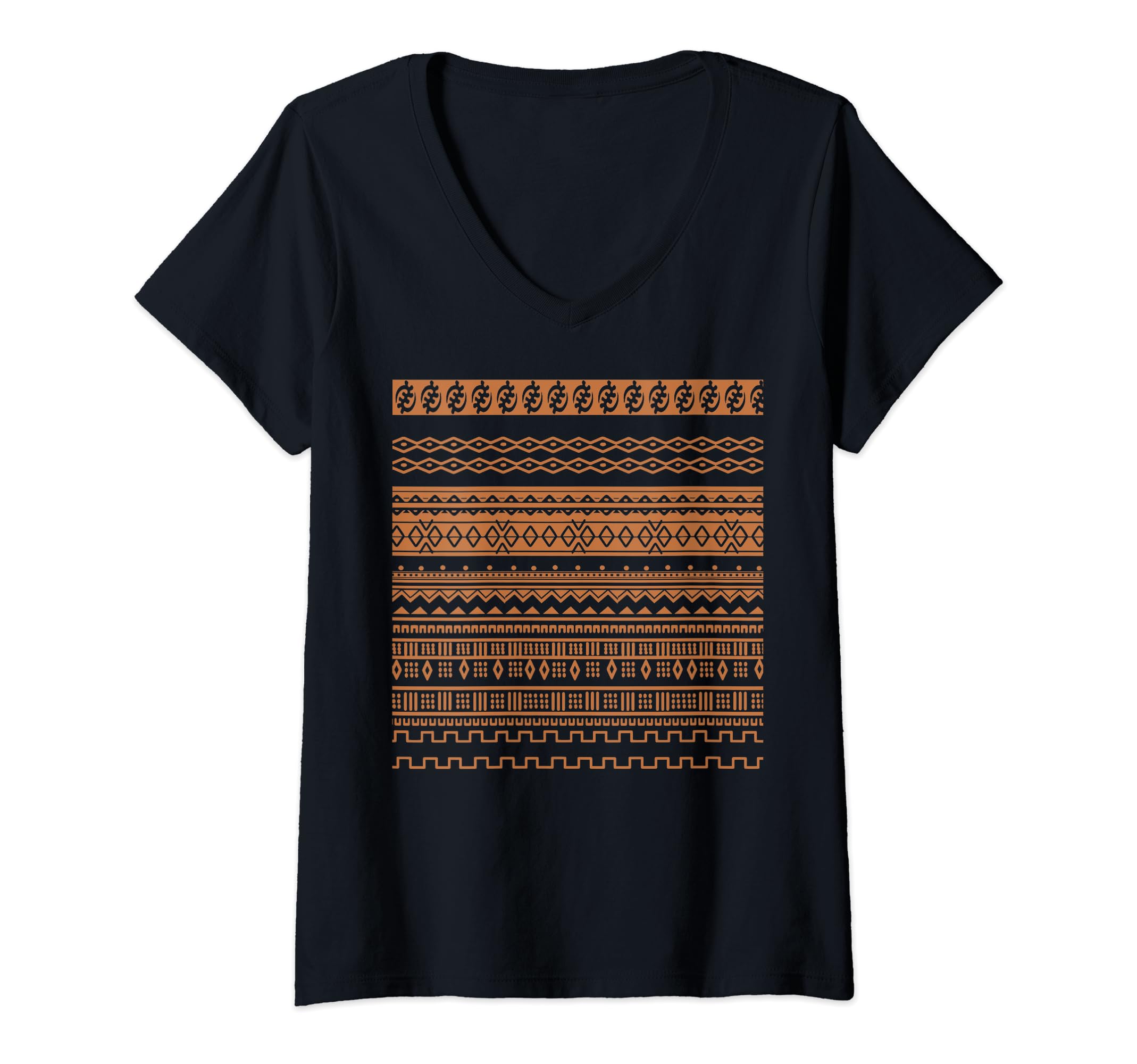 Awesome African Pattern Mix Fashion Print V-Neck T-Shirt