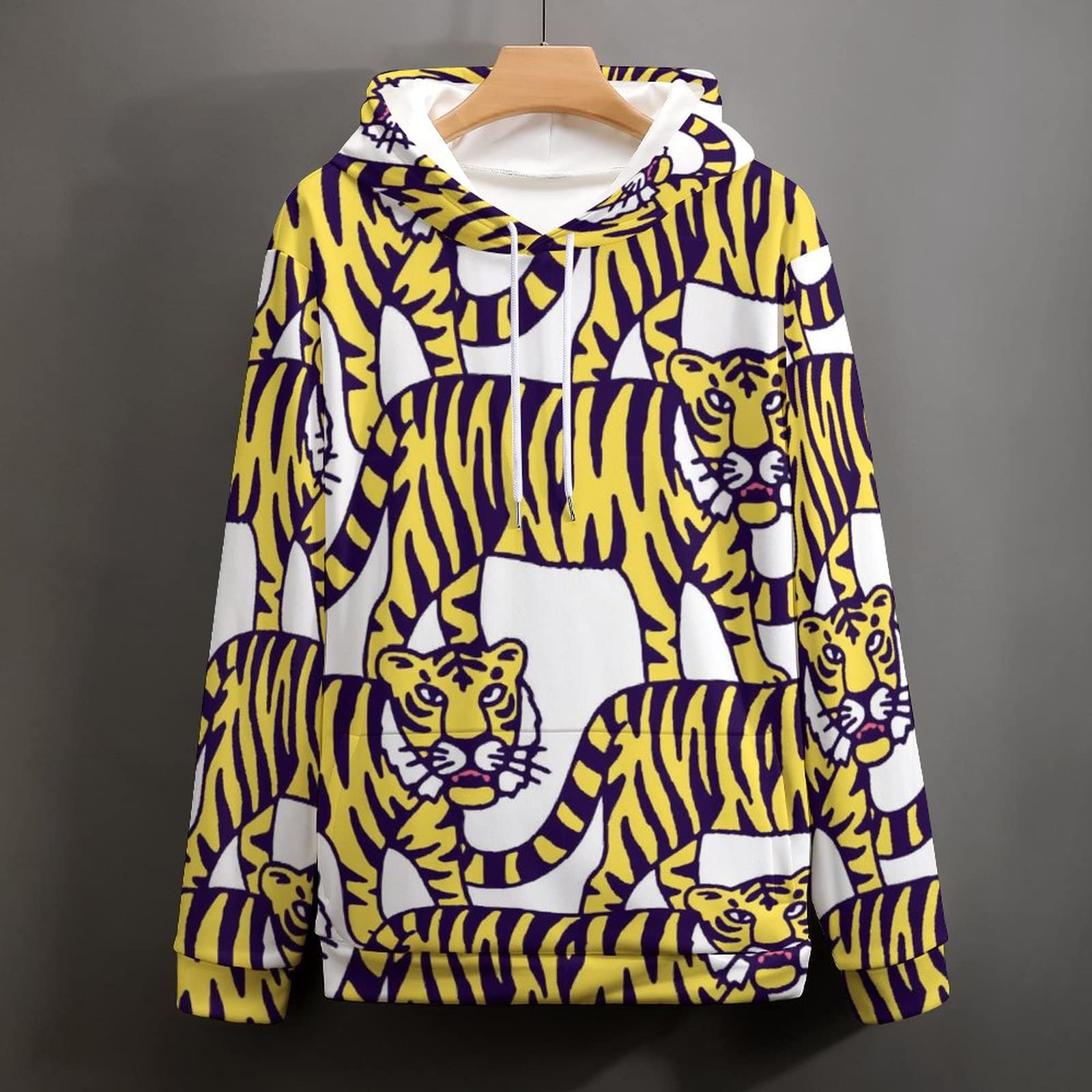 プルパーカー レオパード柄 ダブルフード プルオーバー 長袖 メンズ