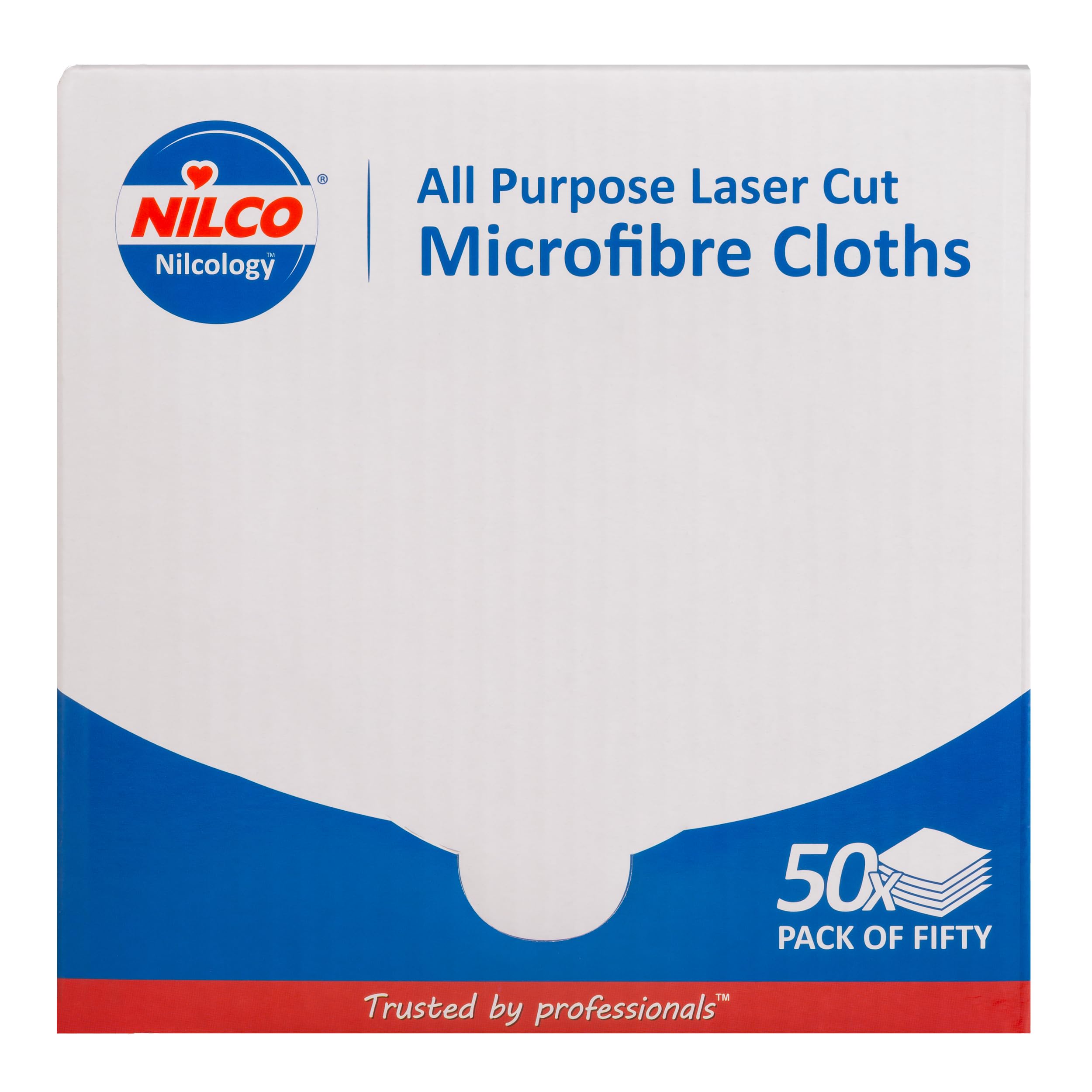 Chiffons microfibres multi-usages Nilco de 50 pièces découpés au laser