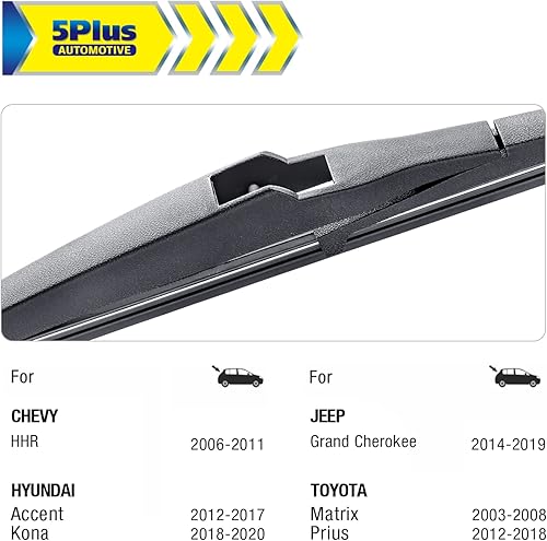 Vista 20 de 5 PLUS® - Limpiaparabrisas trasero de 25.5 cm, repuesto filtro genérico