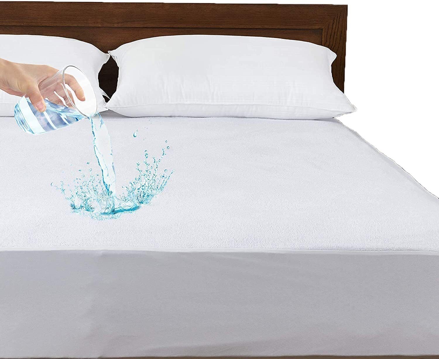 Heavy Duty Vinyl Waterproof Mattress Protector Cover Fitted Sheet Bed Cover (Vinyl Waterproof, 48x73cm)