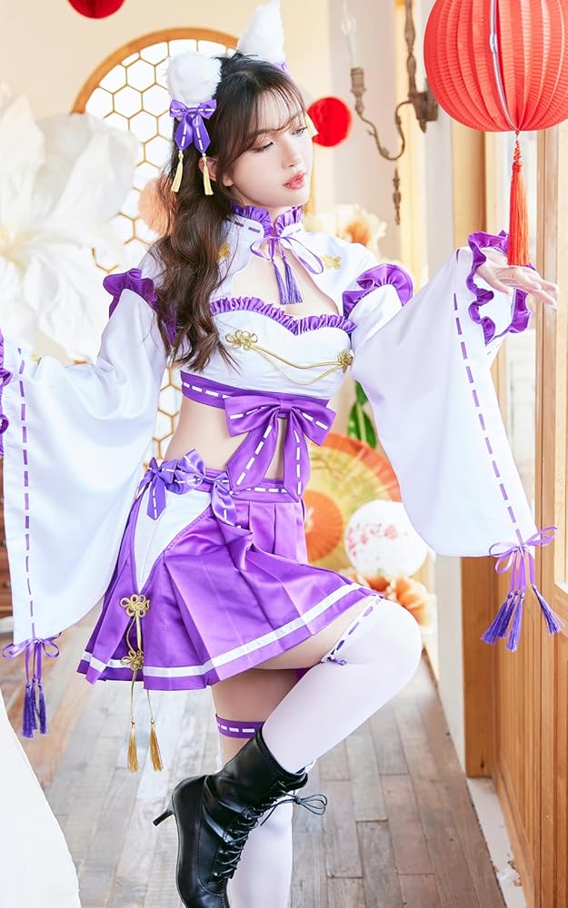 もち様 マリームーン 伊織もえコラボ 巫女 キツネ ネコ コスプレ もち様 マリームーン 伊織もえコラボ 巫女 キツネ ネコ コスプレ