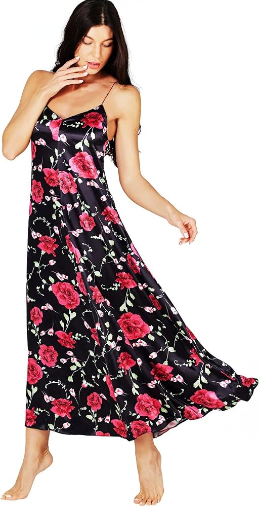 LONXU Pyjama En Satin De Soie Pour Femme - Ensemble Confortable Et Élégant Avec Taille Élastique