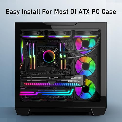 Miniatura 7 de Soporte de GPU ARGB, soporte de soporte de GPU, soporte de GPU direccionable de 5 V y 3 pines, soporte de GPU RGB de 5 V y 3 pines, soporte para