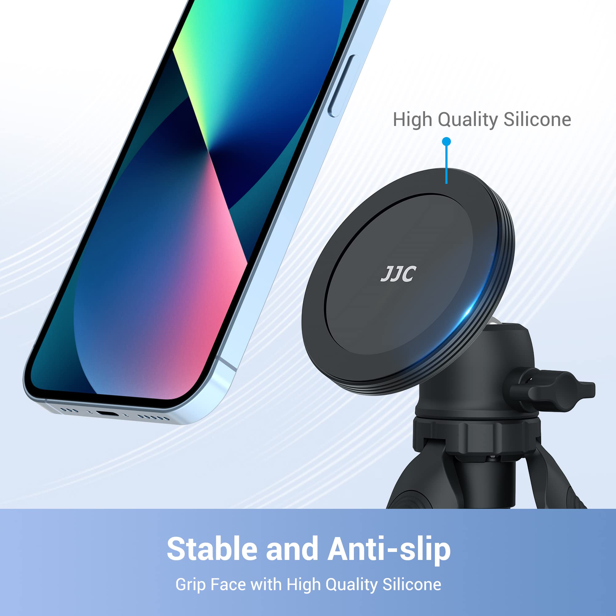 JJC Supporto per Adattatore Magnetico Compatibile con iPhone 15 14 13 12 Pro Max Plus Mini, Adattatore per Treppiede con Supporto Magnetico per Telefono con Vite 1/4"-20
