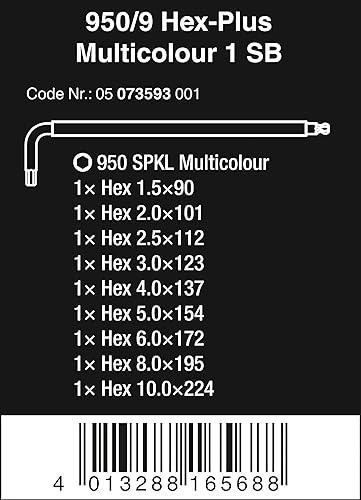 Miniatura 6 de Wera - 5347108001 347108 Kraftform Kompakt VDE 60 i62 i68 i18 Juego de cuchillas aisladas y herramientas 05073593001 950 SPKL9 SM N SB Juego de