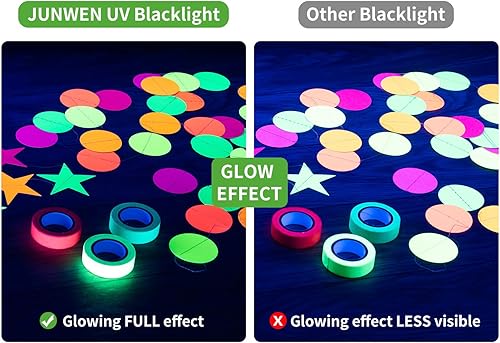 Miniatura 4 de Tira de luces negras de 20 pies, 360 LED, tira de luces LED, luces de cinta, accesorios de luz negra morada flexible de 12 V, cinta LED para