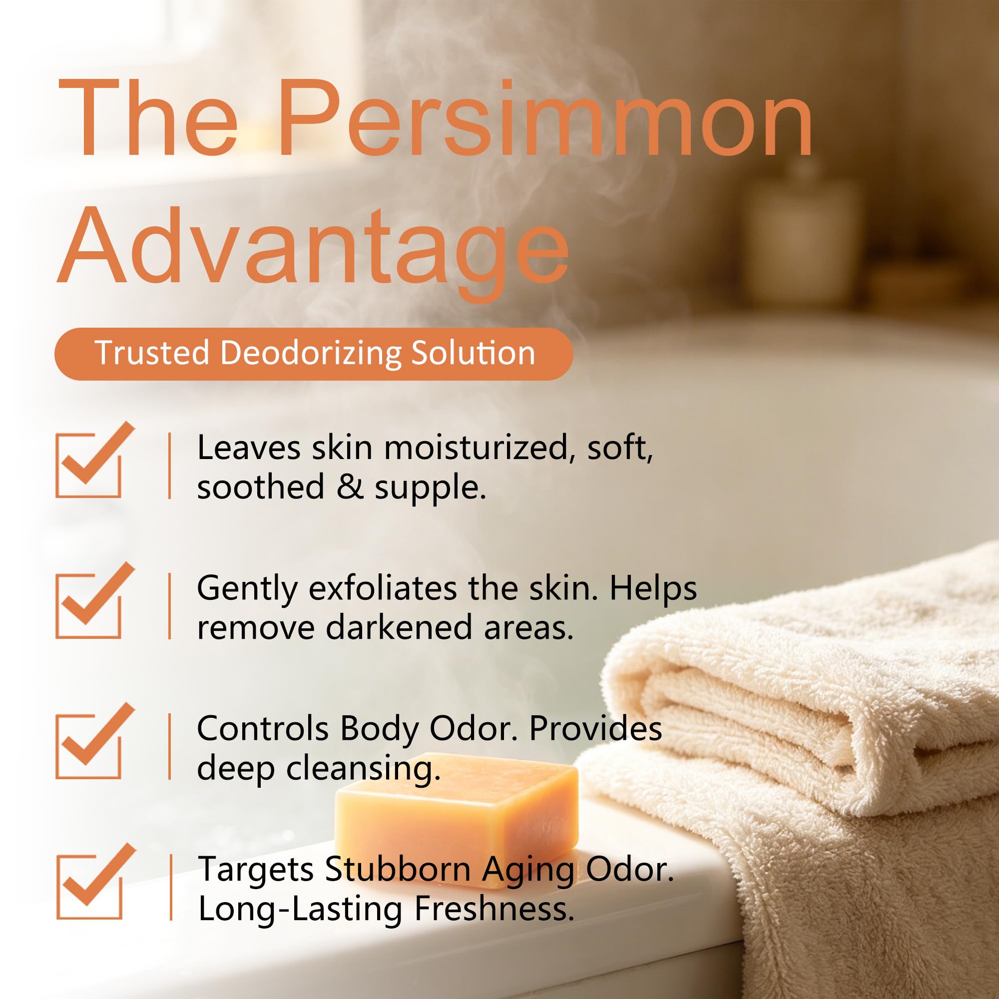 Kaori Persimmon Deodorizing Soap with Shea Butter