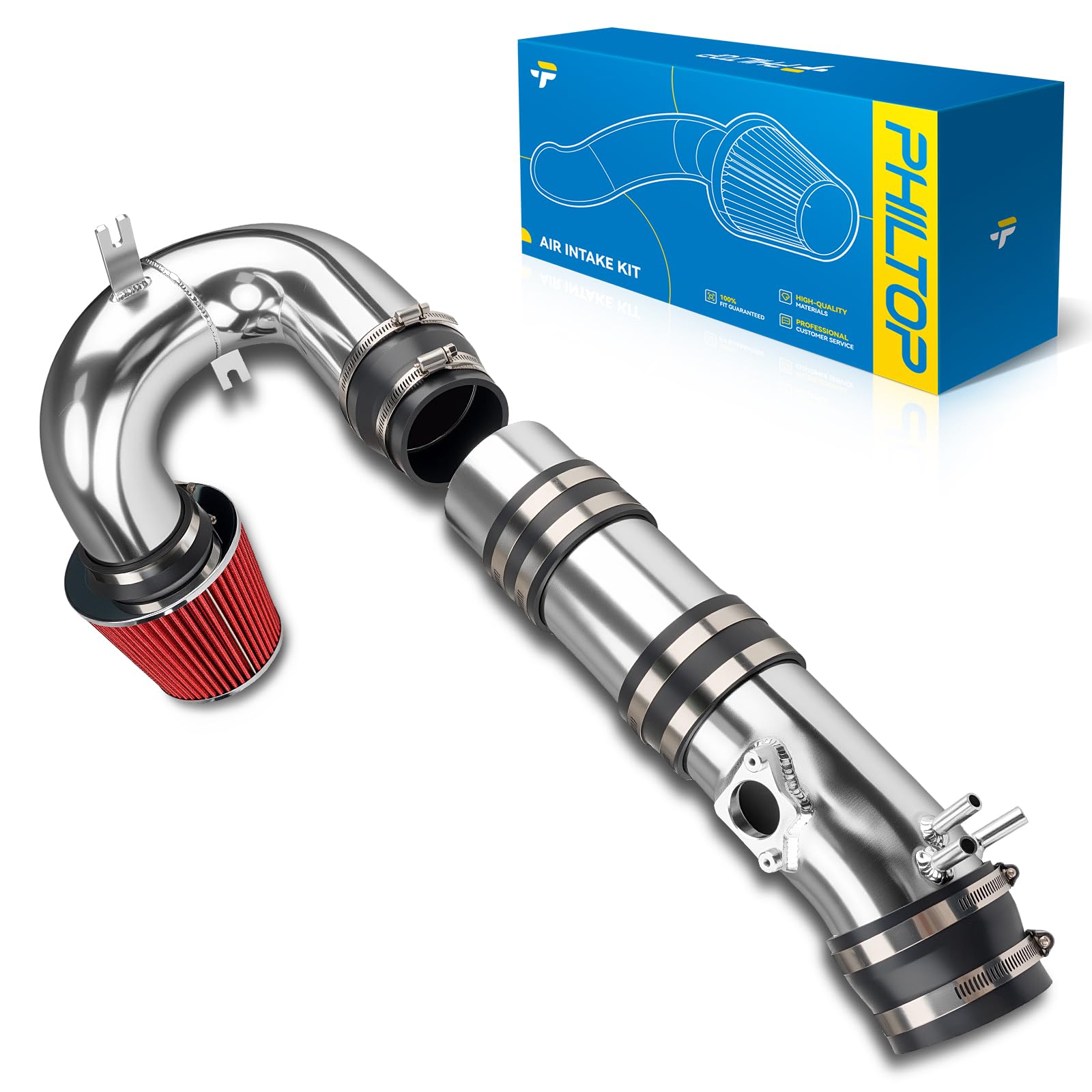 Cold Air Intake Kit for RX-8 2004 2005 2006 2007 2008 2009 2010 2011 (Red)