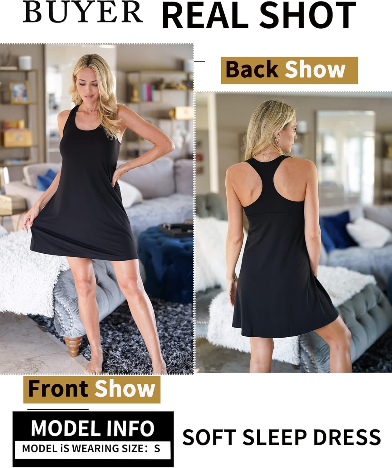 Avidlove Sleepwear for Women Tank Nightgown Chemise Racerback