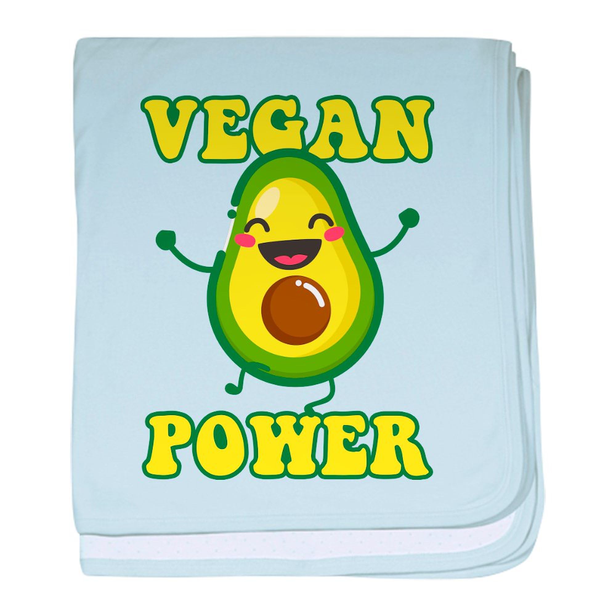 CafePress Vegan Power Avocado Veganism Veggie A Baby Blanket, Super Soft Newborn Swaddle