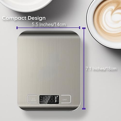 Miniatura 4 de Maverick - Báscula digital de cocina, gramos y onzas precisos para cocinar, hornear y preparar comidas, ideal para dieta keto y control de peso,