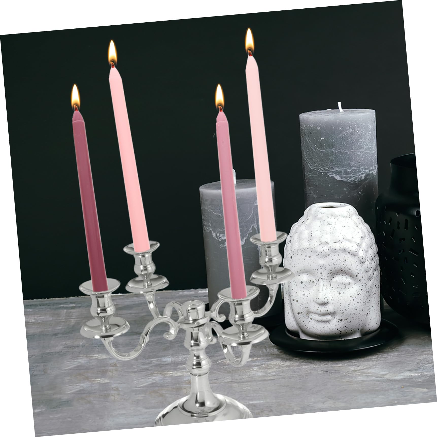 4pezzi Candele Decorative Lunga Astina Candele Profumate Romantiche Per Matrimoni e Di Candela Gradiente Con Fragranza