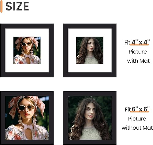 Vista 231 de upsimples - Portarretratos de 8.5 x 11 pulgadas, para fotos de 6 x 8 pulgadas con paspartú o de 8.5 x 11 pulgadas sin paspartú, marcos de fotos