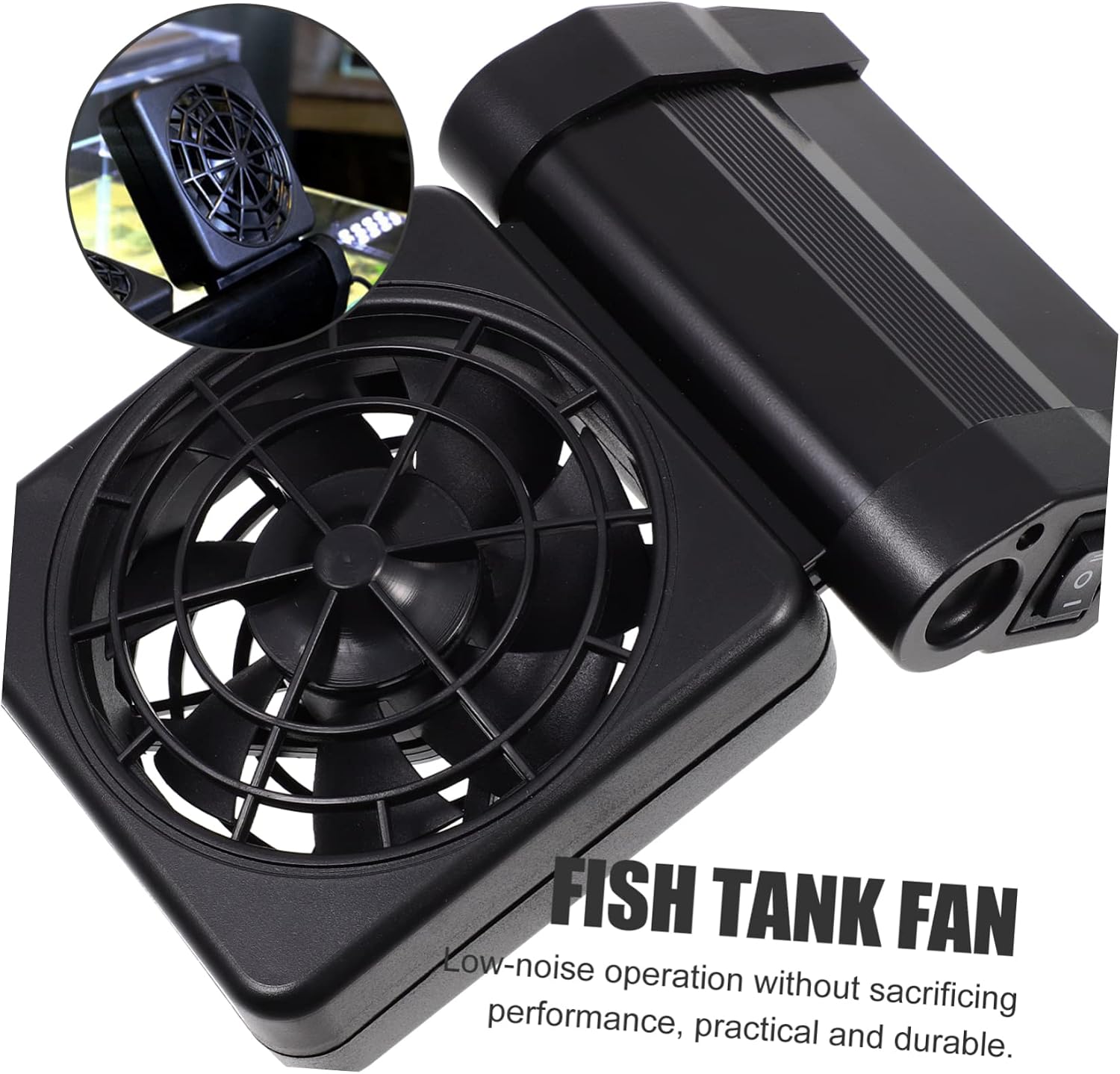 MERRYHAPY Adjustable Aquarium Cooling Fan Fish Tank Cooler with US Plug for Shrimp Tanks and Aquariums High Security Standards Versatile Clip Design Efficient Cooling