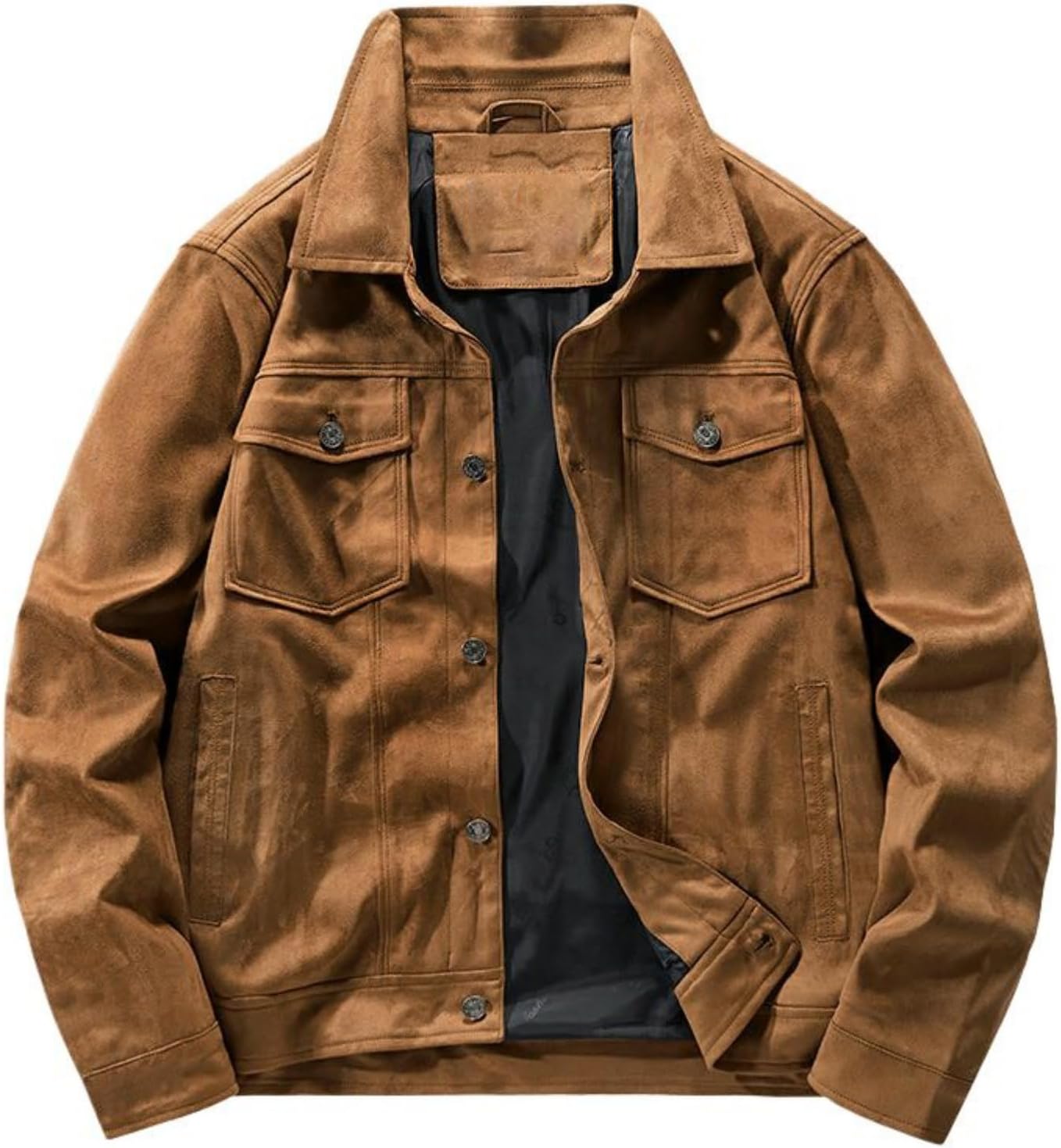 Men's Spring Autumn Hong Kong Retro Lightweight Lapel Work Jacket