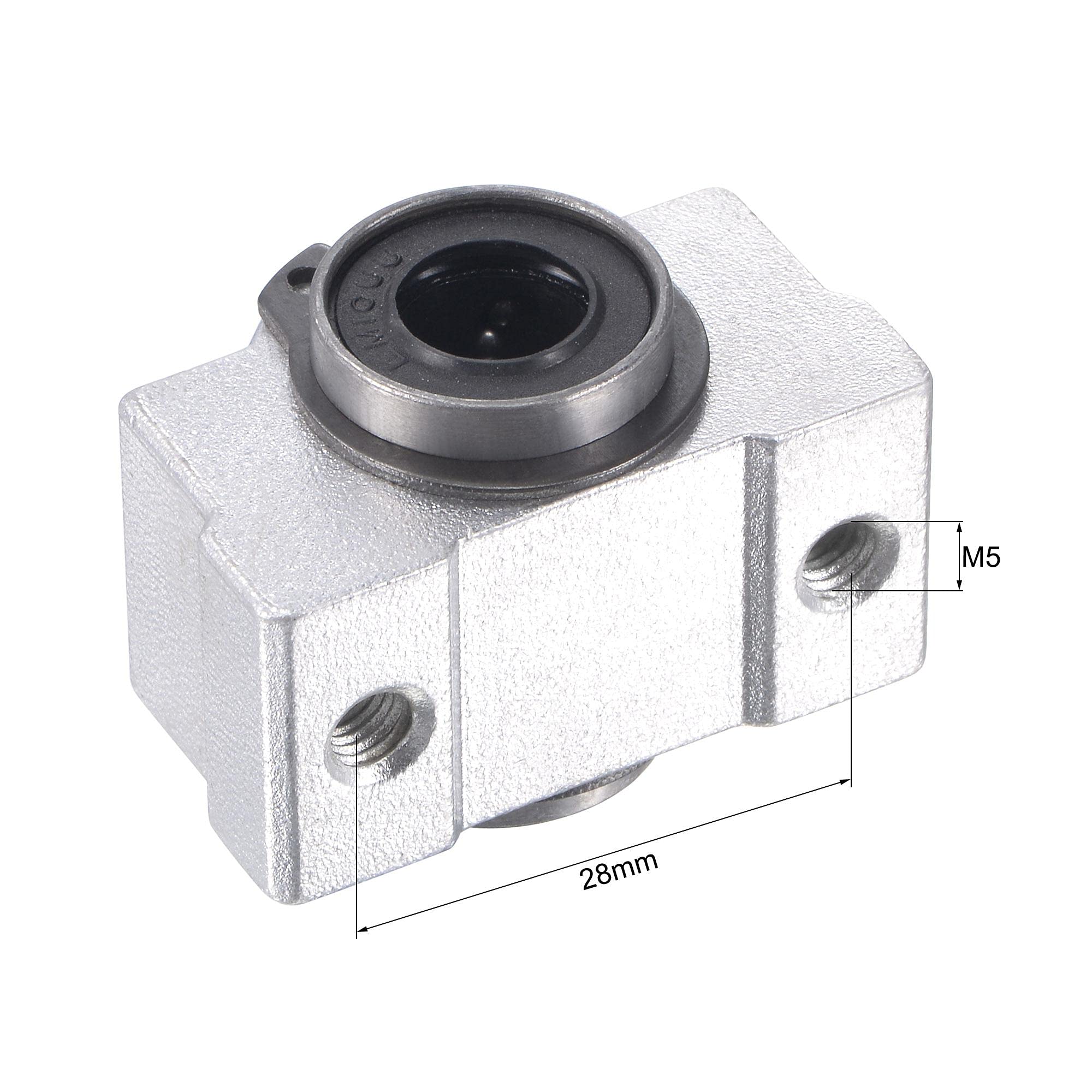 sourcing map SCV10UU Linéaire Bille Roulement Coulissants Blocs Unités 10mm Alésage Diamètre 4pcs