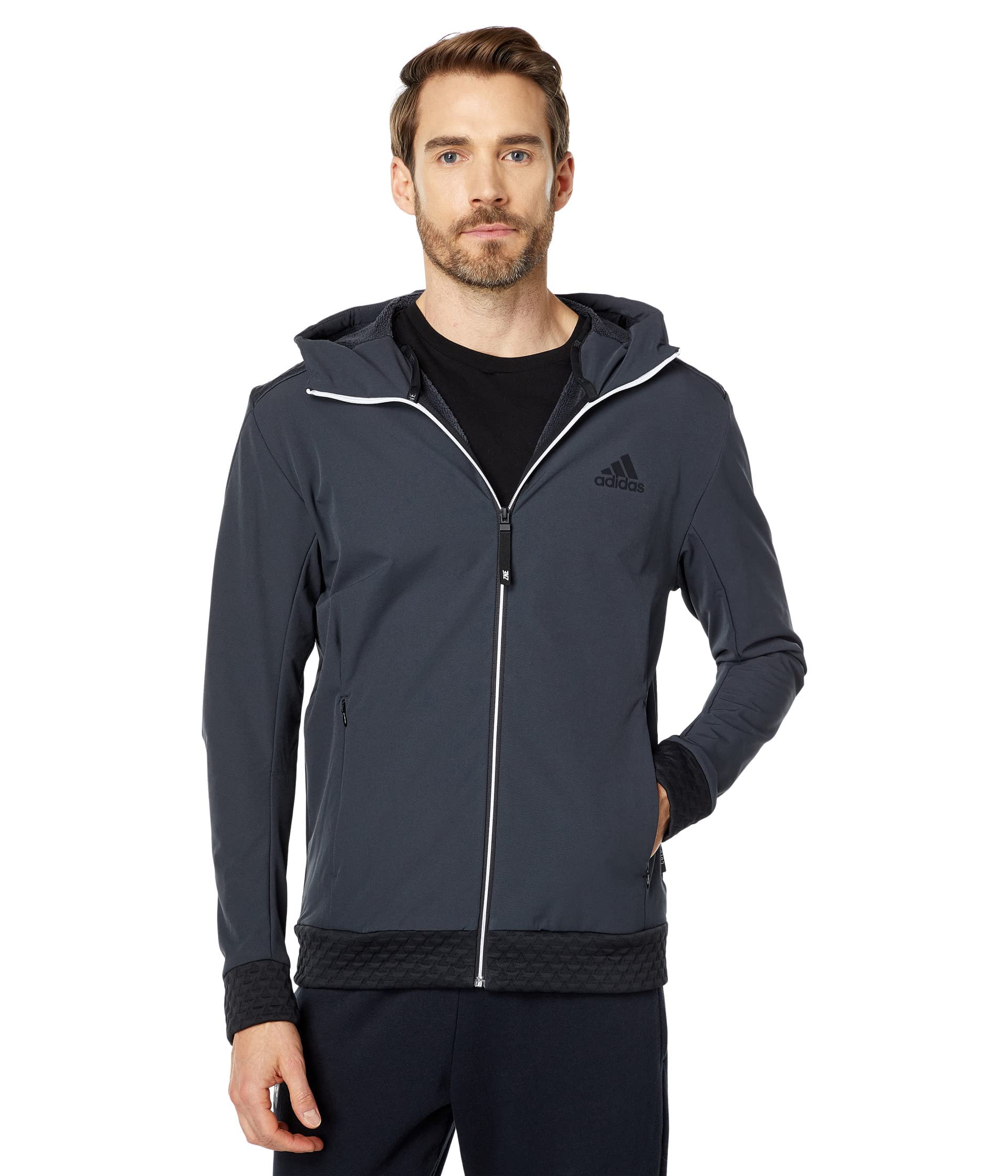 adidas ZNE Cold.Rdy Full Zip Woven Jacket Carbon/Black SM at