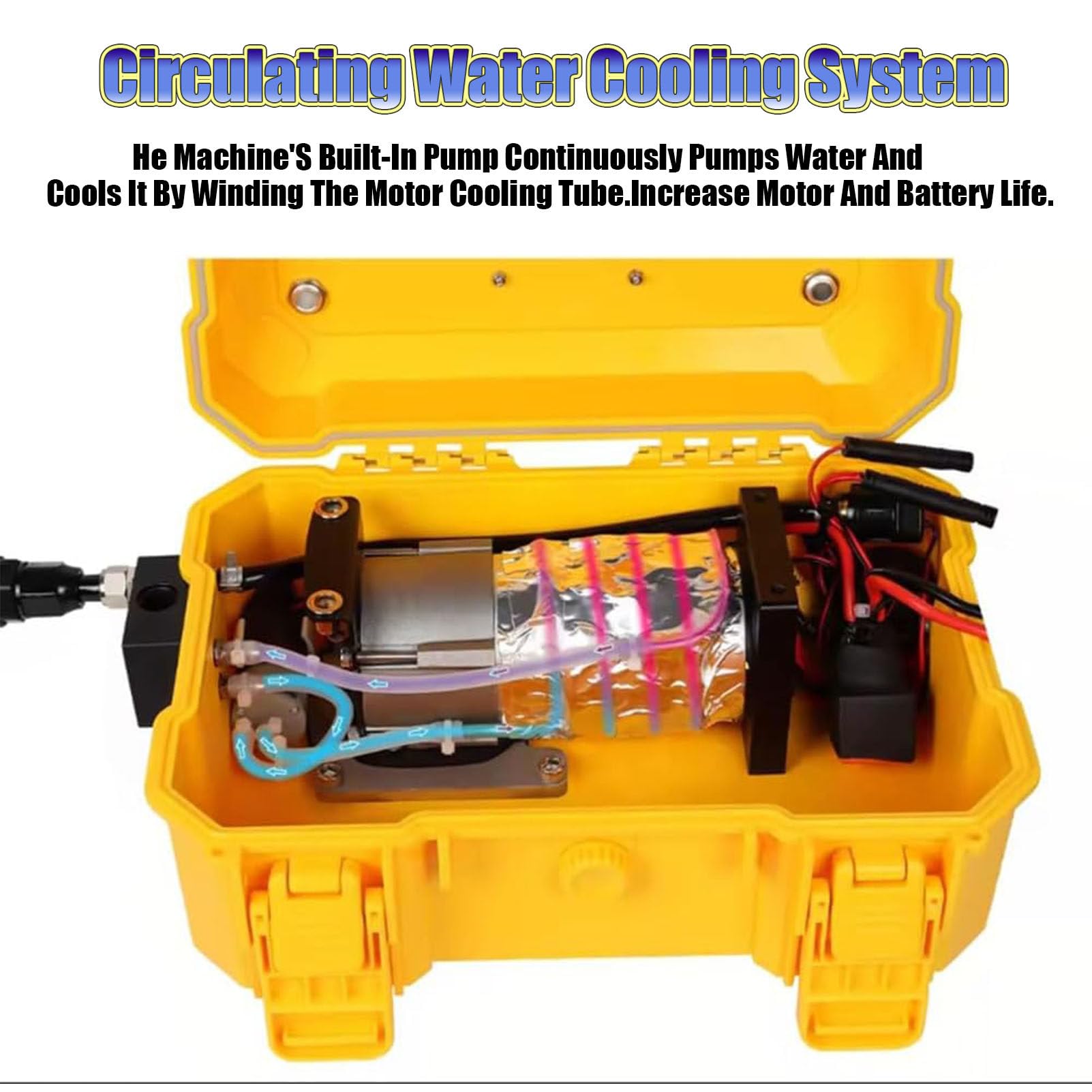 LYDZUSDP Portable Scuba Diving Air Compressors,3-5.5 Hour Runtimes,Scuba Rebreather Kit,Suitable for Travel,Recreational Diving,32.8/49.21ft Depth(Yellow D4000)