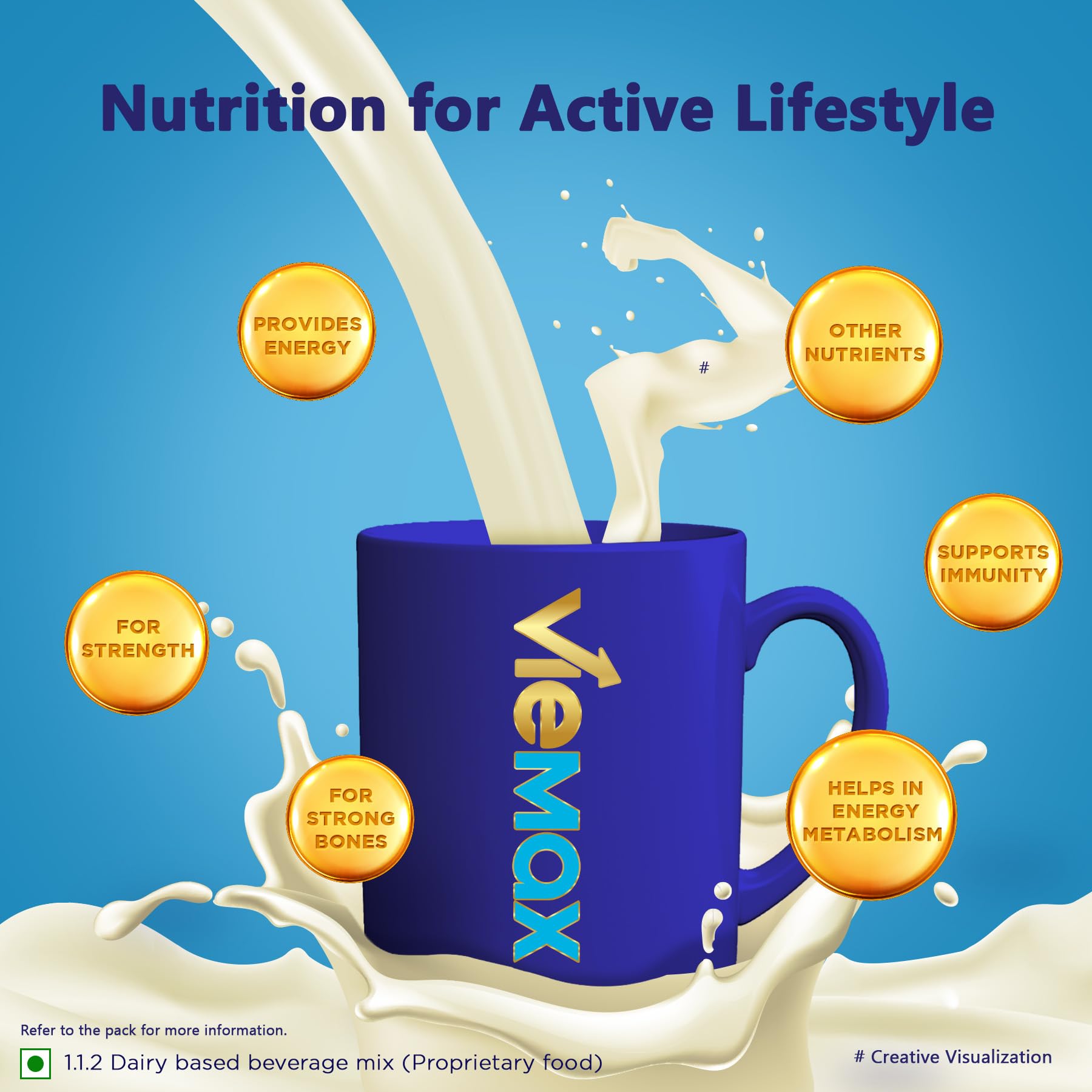 Complan VieMax - Scientifically designed nutrition for Adults (Vanilla Flavour, 200g) | High Protein, Prebiotic, Probiotic for Strength, Gut Wellness, Immunity — Amazon image 2