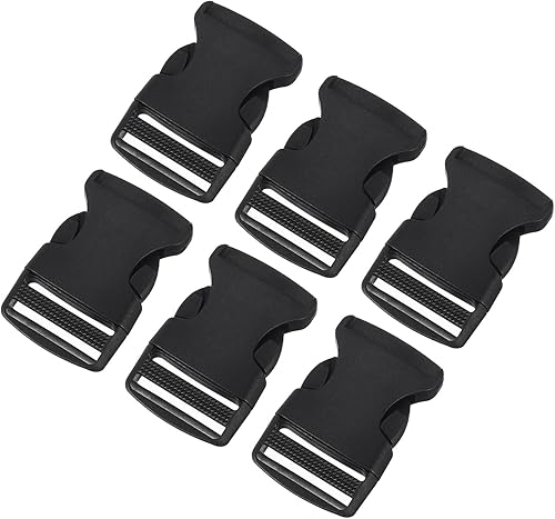 Miniatura 9 de uxcell Hebilla de liberación lateral, doble hebilla ajustable de plástico clips de repuesto para mochila de equipaje correa cinturón