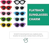 Vista 8 de STOBOK 40pcs Gafas de sol Horquilla Flatback Gafas de sol Charm Mini Flatback Charm Scrapbooking Resina Scrapbooking Mini