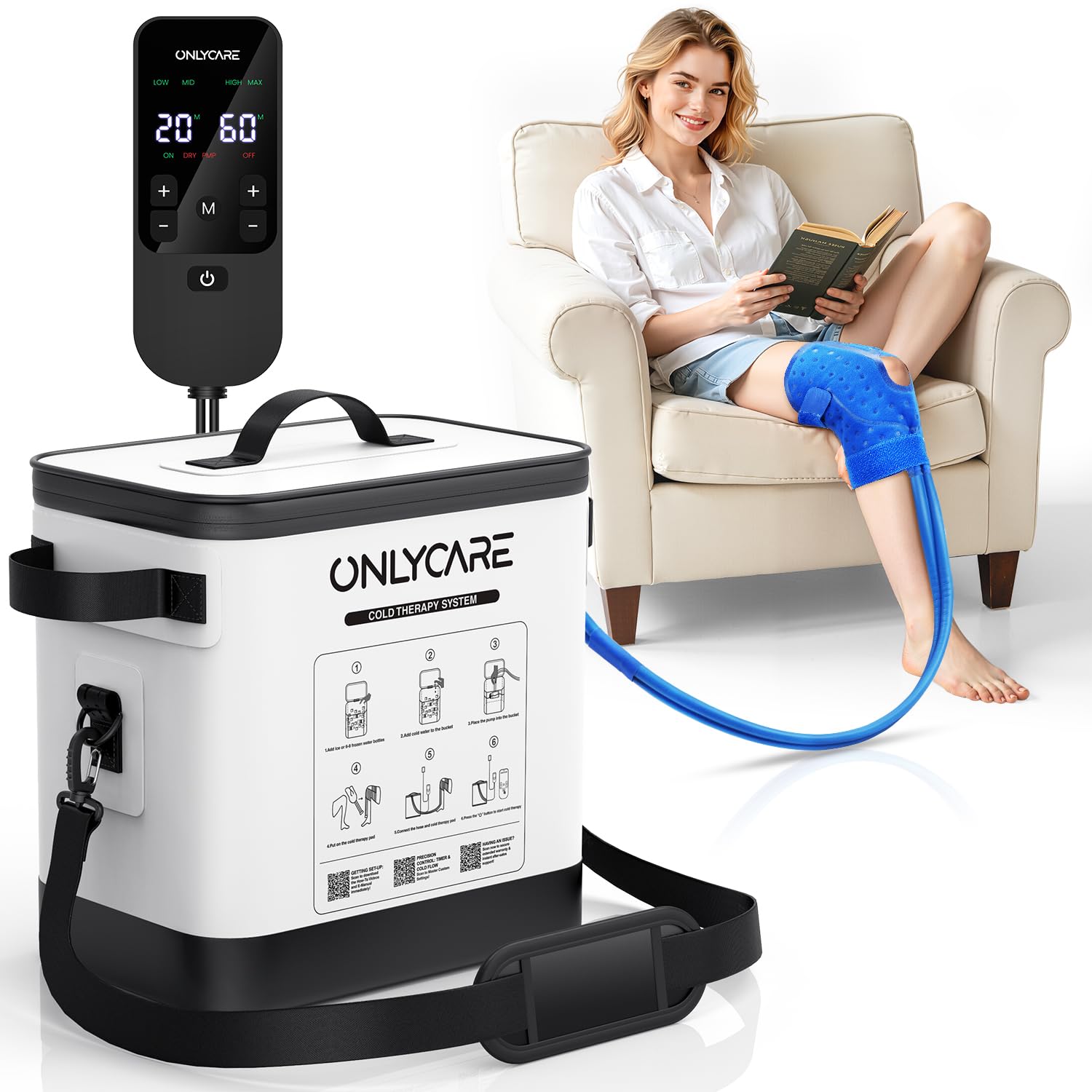 Photo 1 of ONLYCARE Cold Therapy Ice Machine 2.0 w/Programmable Timer & Quiet Pump
