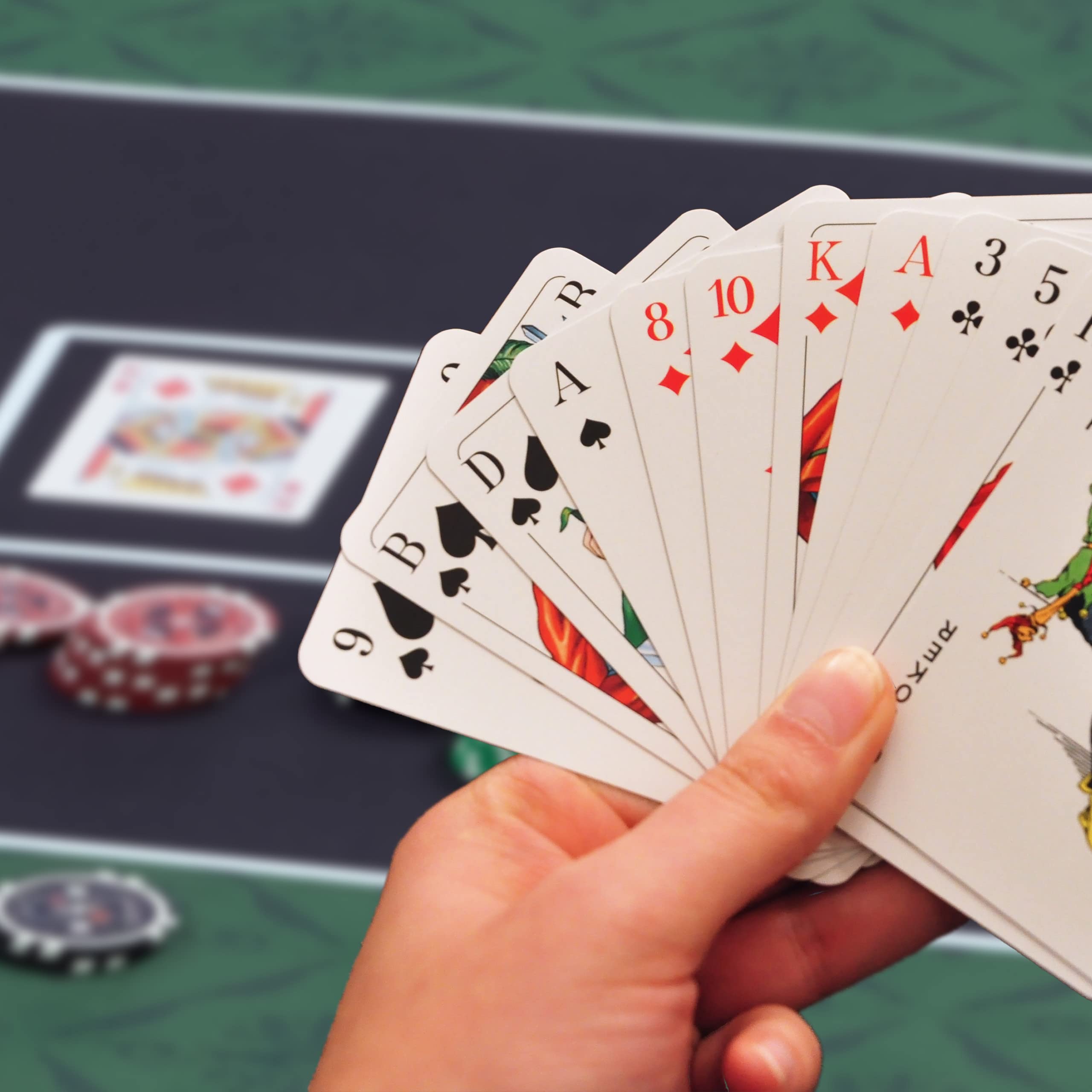 Relaxdays Texas Holdem mata do pokera 180 x 90 cm, podkładka na stół do pokera, duża, antypoślizgowa, poliester, akcesoria do pokera, zielona