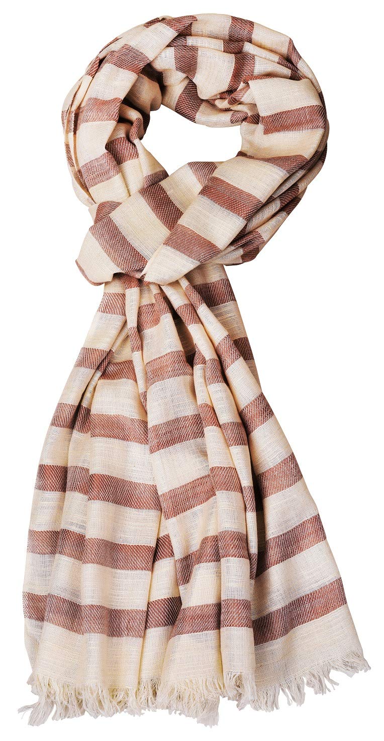 Cream Unisex Cotton Viscose Scarf for Men & Women-image-46