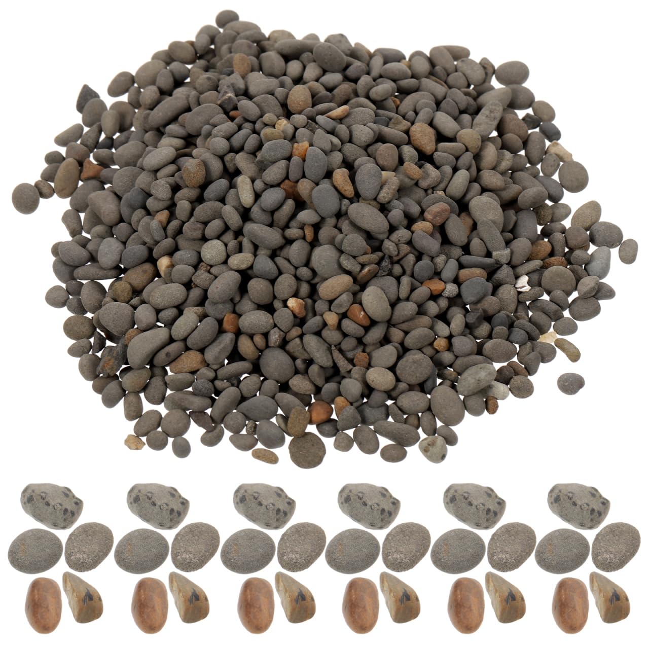 WEKADRIN Miniature Riverbed Decorative Stones Bag for Aquarium and Micro Landscape Table Decoration Natural Small Rocks for Fish Tank and Garden Pebbles