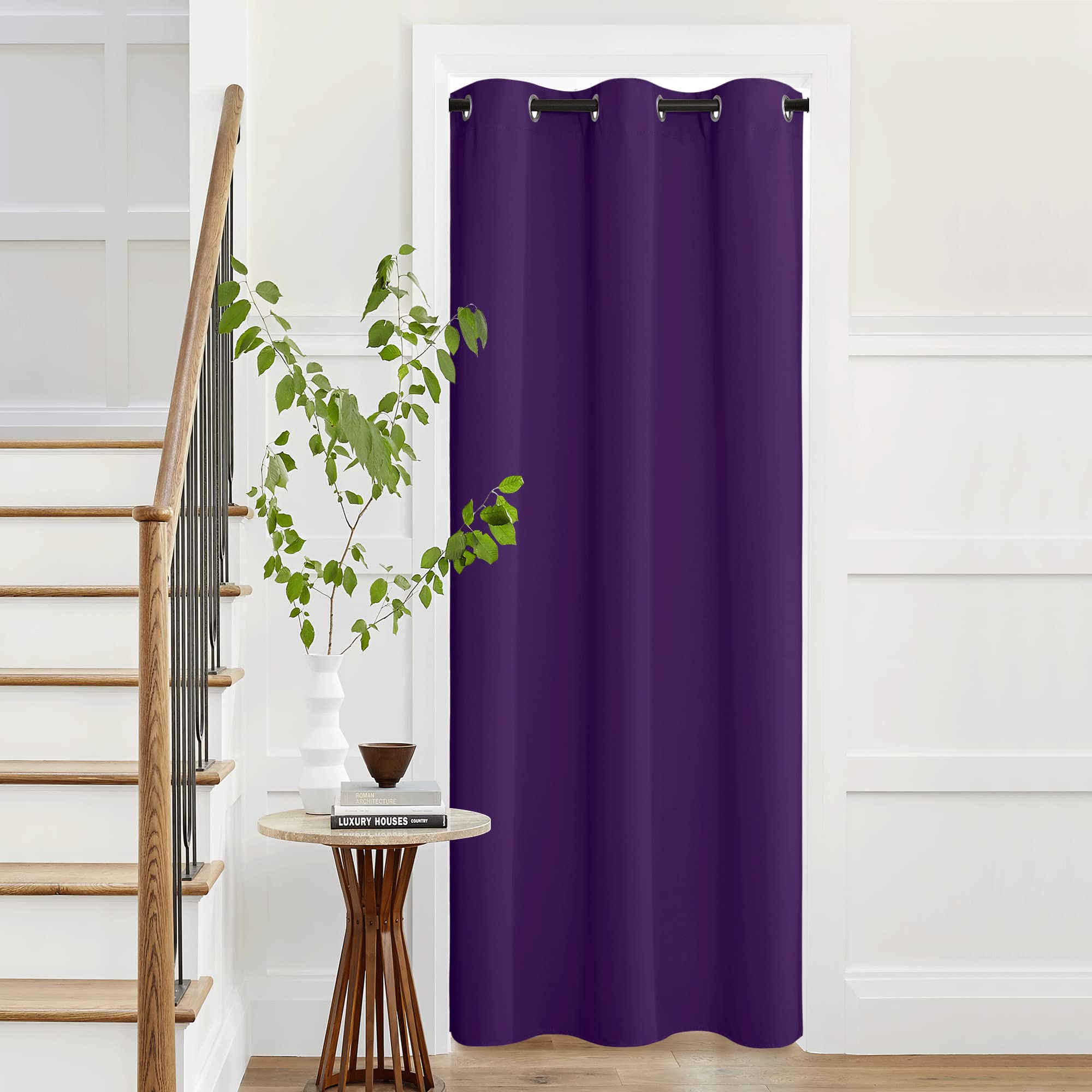 NICETOWN Blackout Curtains Panels with Grommets, Room Darkening Thermal Insulated Window Drapes for Bathroom/Kids Nursery/Bedroom, 1 Panel, 42 by 95 Inches, Royal Purple