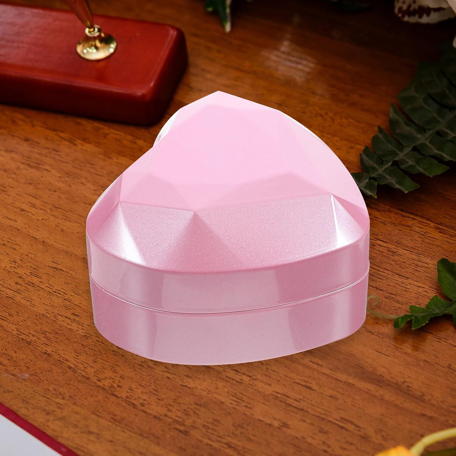 Wakauto Heart Shape LED Ring Box Xmas for Weddings and Proposals image 4