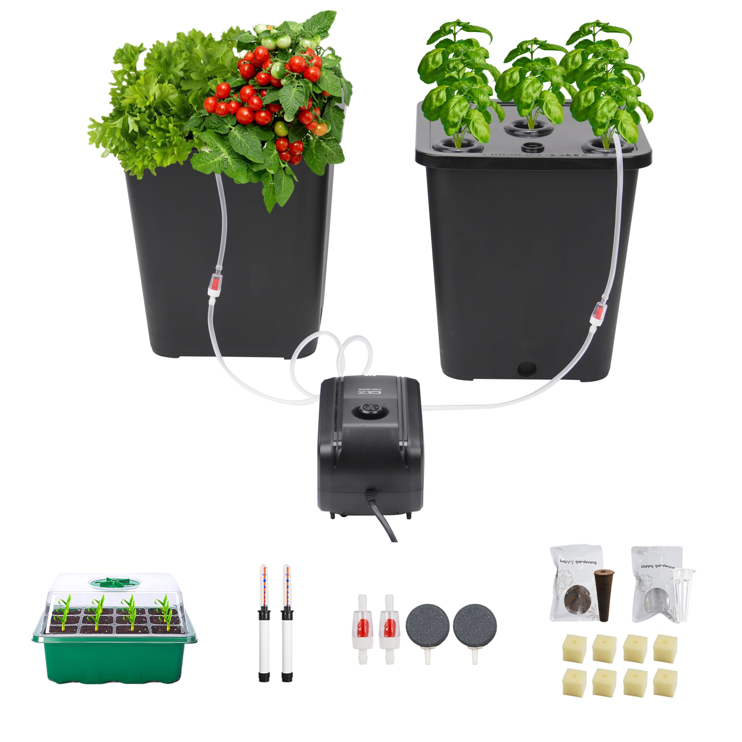 LAWNFUL DWC 2 Hydroponic Buckets Kit