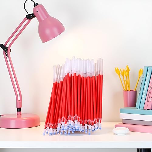 Miniatura 5 de 20 repuestos de bolígrafo de gel rojo resistente al desgaste, tubo de aguja de tinta de plástico súper suave, 0.020 in, recambios de lápiz óptico de