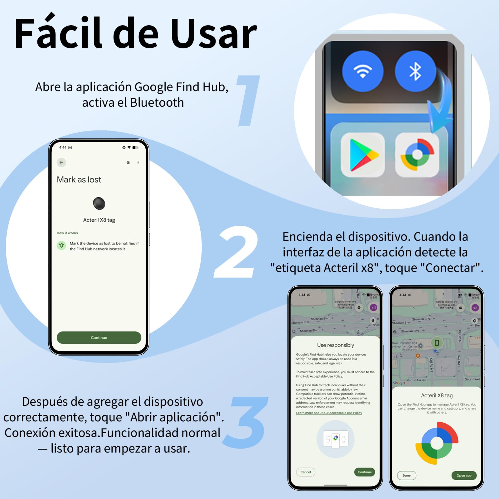 Android Smart Tag, Compatible con Google Find Hub (Sólo Android) Localizador GPS para Coche, Localizador Bluetooth, Impermeable IP67, GPS Coche localizador para Coches Sin cuota mensual - Negro - 5