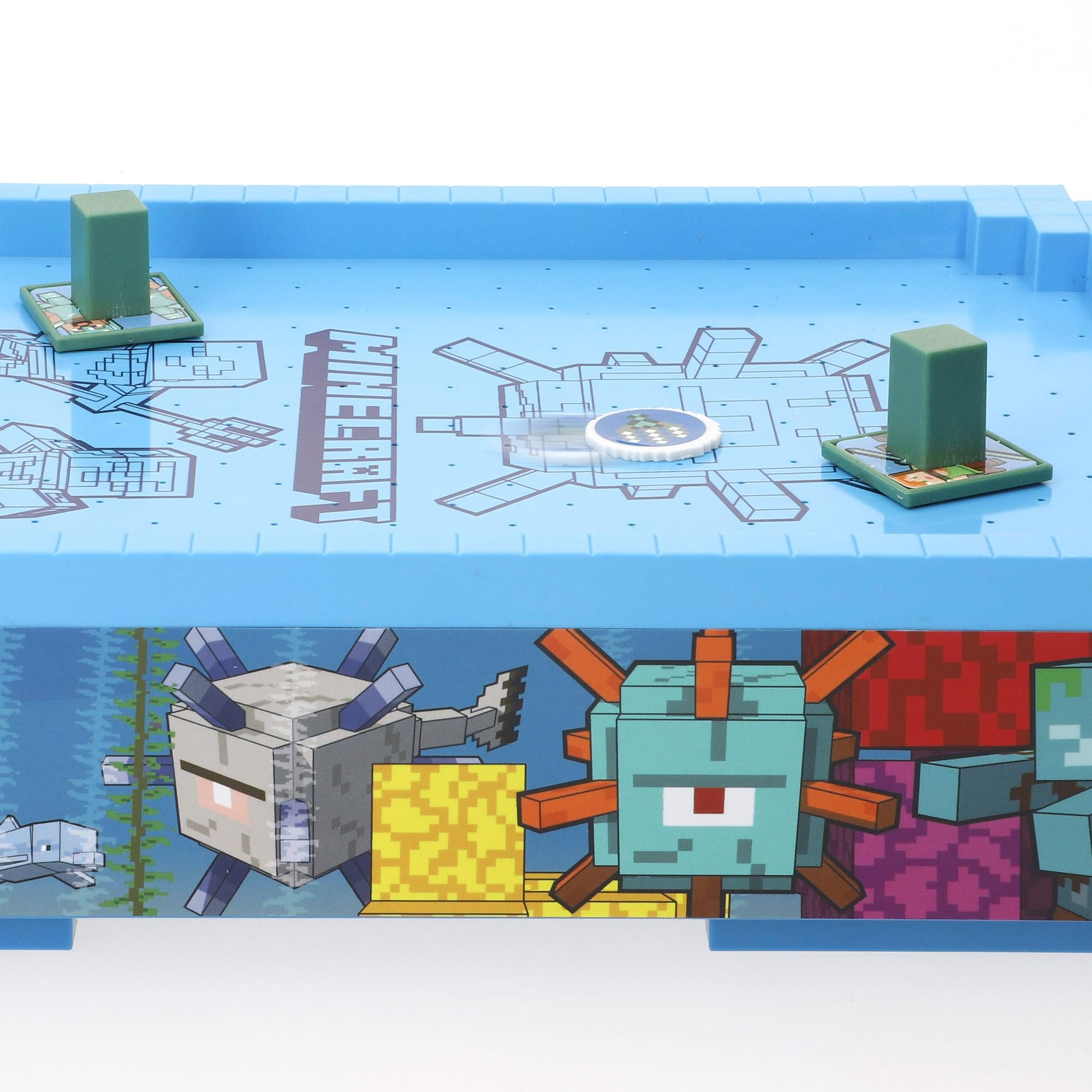 COLORBABY Minecraft Mini Air Hockey Tavolo elettronico, Underwater, Superficie Aria, Segnalibro, Design Premium, Licenza ufficiale, Giochi elettronici, Giochi collezione, Bambini, Adulti (77719)